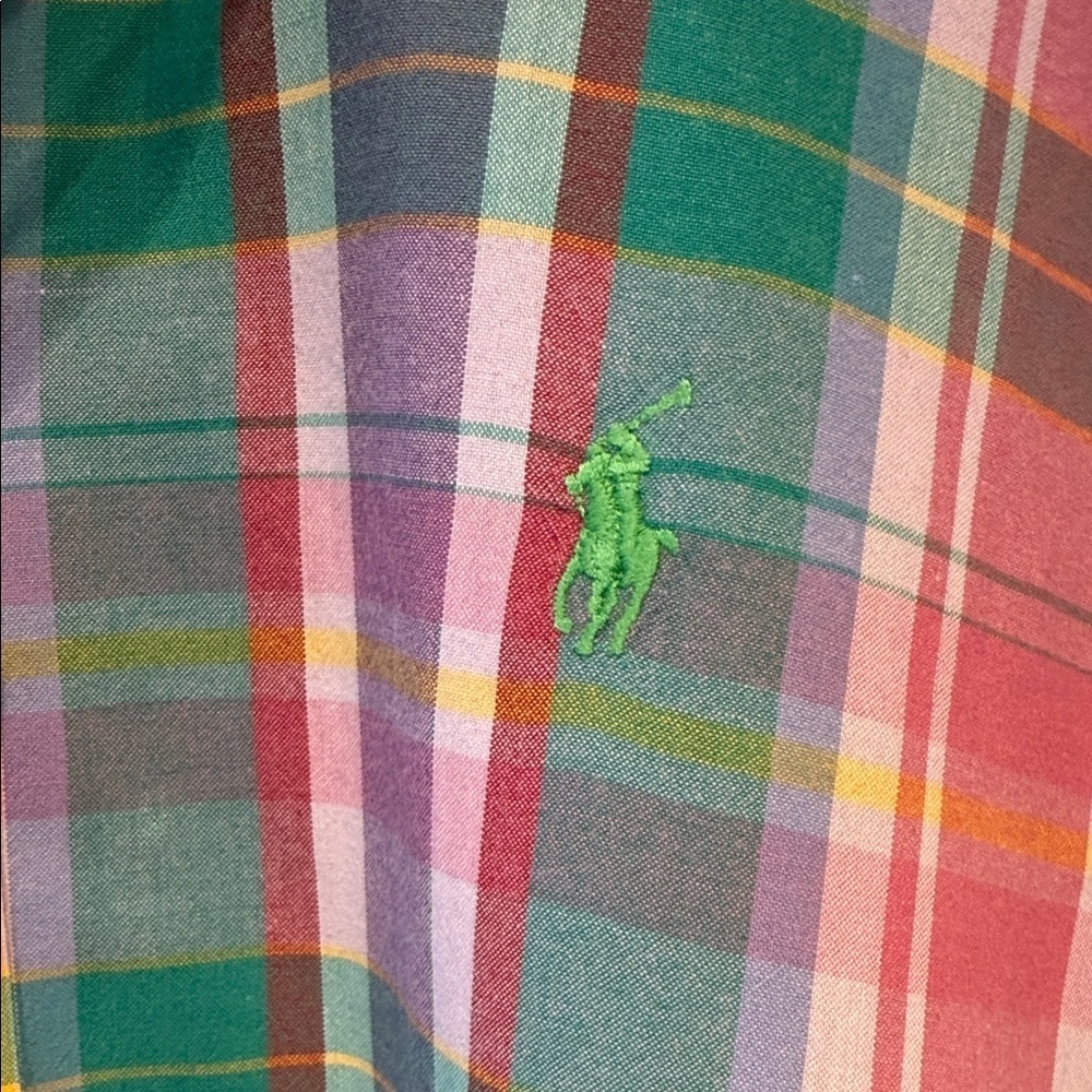 Vintage Polo Ralph Lauren Vibrant Plaid Men's Shirt - Picture 3 of 4